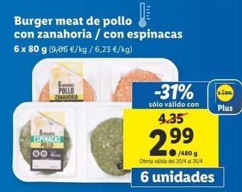 Lidl Hamburguesas oferta