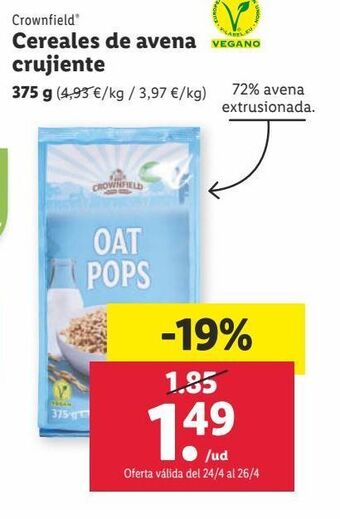 Lidl Cereales crownfield oferta