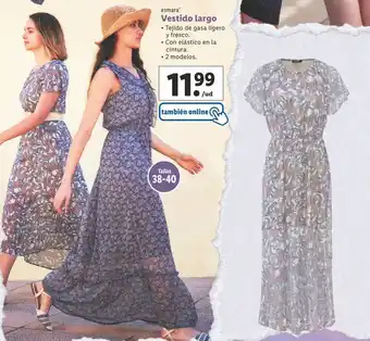 Lidl Vestido largo esmara oferta