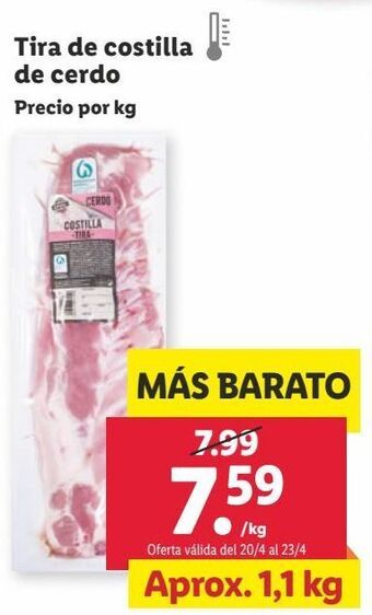 Lidl Costillas de cerdo oferta