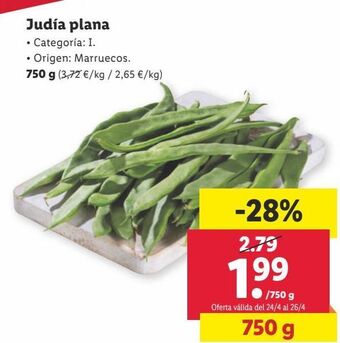 Lidl Judías oferta