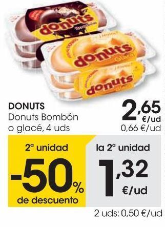 Eroski Donuts donuts bombón 4 uds oferta