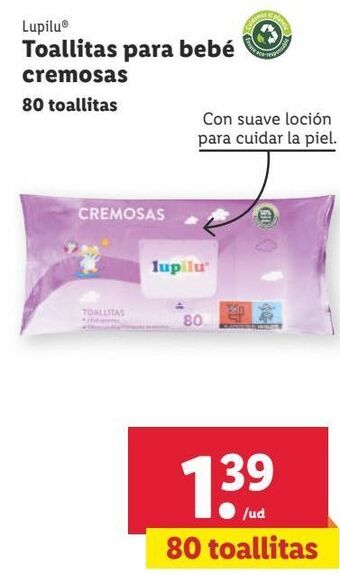 Lidl Toallitas húmedas para bebé lupilu oferta