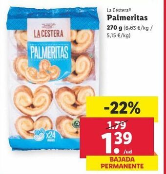 Lidl Palmeras de hojaldre la cestera oferta