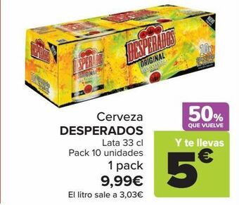 Carrefour Cerveza desperados oferta