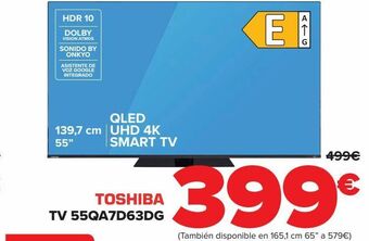 Carrefour Toshiba tv 55qa7d63dg oferta