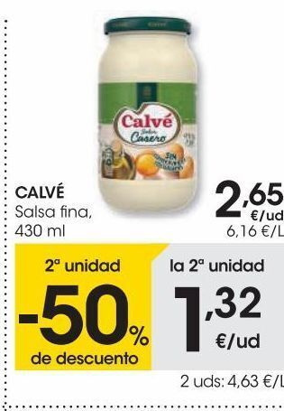 Eroski Calve salsa fina 430 ml oferta