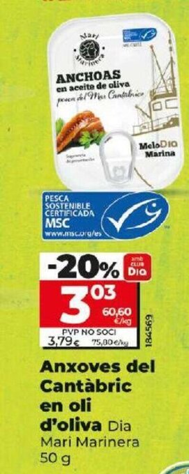 Dia Anxoves Del Cantàbric en Oli D'Oliva oferta