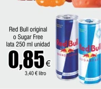 FROIZ Red Bull Original o Sugar Free lata 250 ml unidad oferta