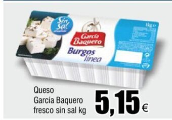 FROIZ Queso García Baquero Fresco Sin Sal kg oferta