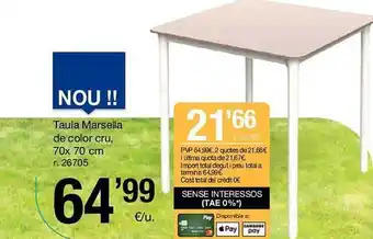 BonpreuEsclat Taula marsella de color cru oferta