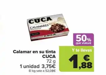 Carrefour Market Calamar en su tinta cuca oferta