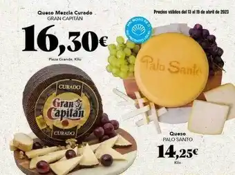Gadis Queso mezcla curado gran capitan, queso palo sano oferta