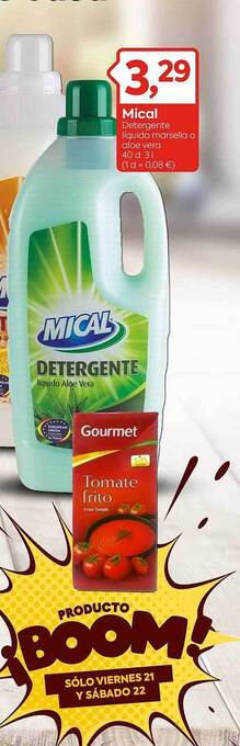 Suma Supermercados Mical detergente liquido marsella o aloe vera oferta