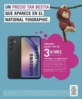 Yoigo Samsung galaxy a54 5g oferta