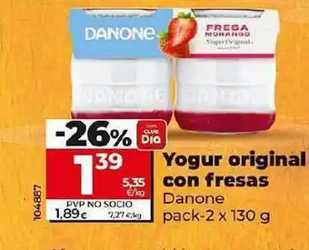 Dia Yogur original con fresas danone oferta
