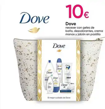Pepco Dove neceser con geles de baño, desodorantes, crema manos y jabón en pastilla oferta
