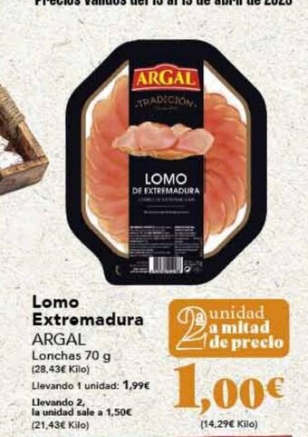 Gadis Lomo Extremadura Argal oferta