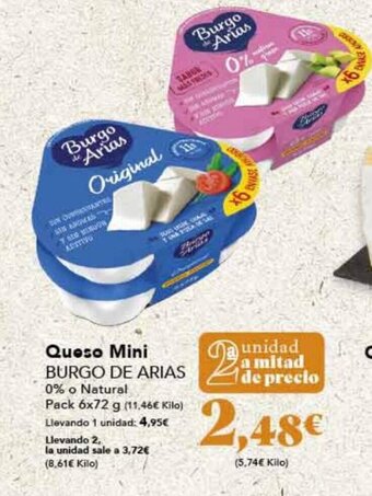 Gadis Queso Mini Burgo de Arias oferta