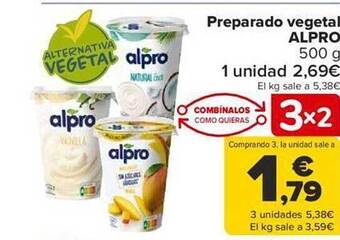 Carrefour Preparado vegetal alpro oferta