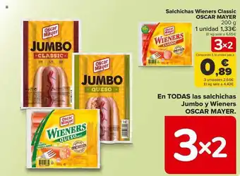 Carrefour Salchichas wieners classic oscar mayer oferta