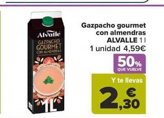Carrefour Gazpacho gourmet con almendras alvalle oferta