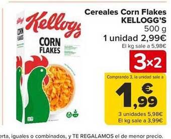 Carrefour Cereales corn flakes kellogg's oferta