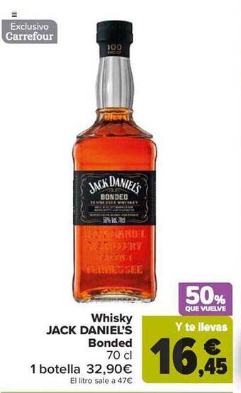 Carrefour Whisky jack daniel's bonded oferta