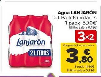 Carrefour Agua lanjarón oferta