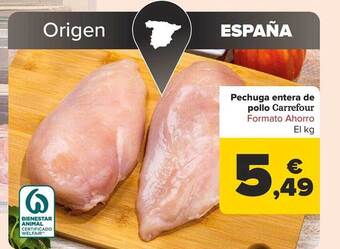 Carrefour Pechuga entera de pollo carrefour oferta