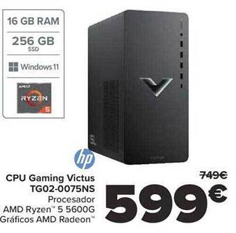 Carrefour Cpu gaming victus tg02-0075ns hp oferta