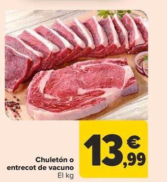 Carrefour Chuletón o entrecot de vacuno oferta