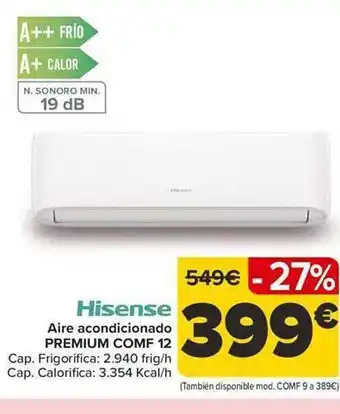 Carrefour Hisense aire acondicionado premium comf 12 oferta