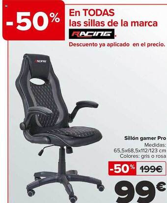 Carrefour Sillón gamer pro oferta