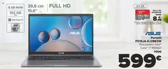 Carrefour Asus portátil f515ja-ej2882w oferta