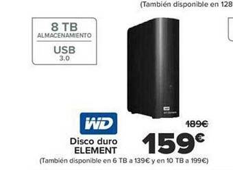 Carrefour Wd disco duro element oferta