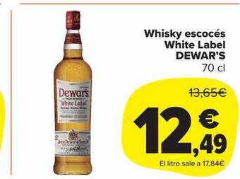 Carrefour Market Whisky escocés white label dewar's oferta