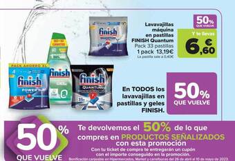 Carrefour Market Lavavajillas máquina en pastillas finish quantum oferta