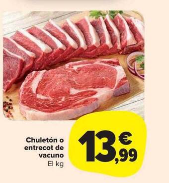 Carrefour Market Chuletón o entrecot de vacuno oferta