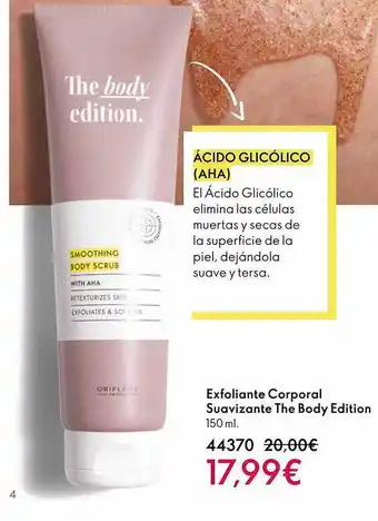 Exfoliante corporal suavizante the body edition