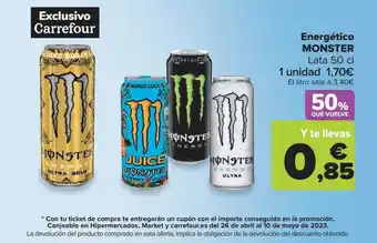 Carrefour Market Energético monster oferta