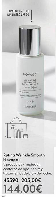 Oriflame Rutina wrinkle smooth novage+ oferta