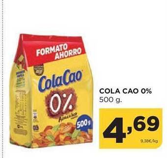 Alimerka Cola cao 0% oferta