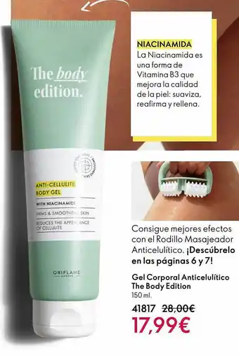 Oriflame Gel corporal anticelulítico the body edition oferta