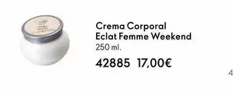 Oriflame Crema corporal eclat femme weekend oferta