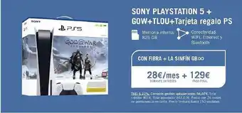Yoigo Sony playstation 5 + gow + tlou + tarjeta regalo ps oferta