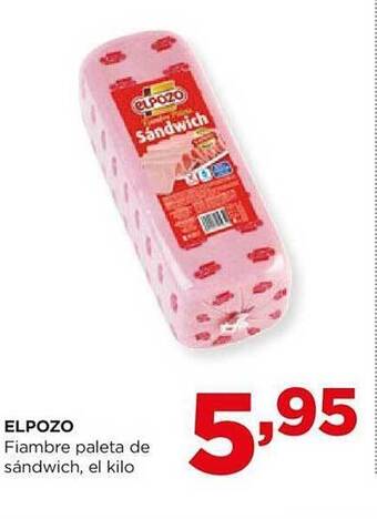 Alimerka Elpozo fiambre paleta de sándwich oferta