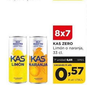 Alimerka Kas zero limón o naranja oferta