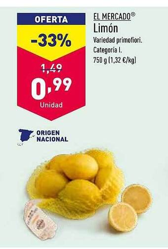 ALDI El mercado limón oferta