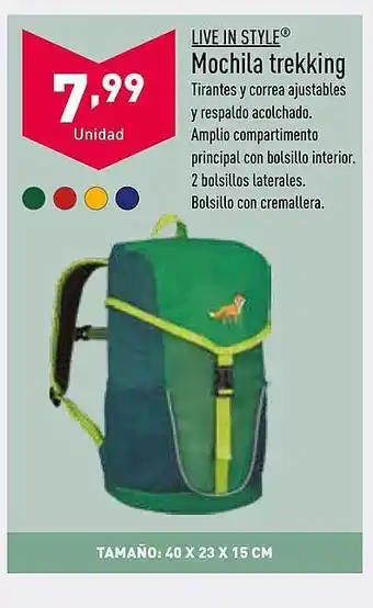 ALDI Live in style mochila trekking oferta